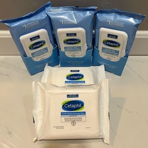 Cetaphil facial cleansing wipes and makeup removing wipes